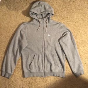 Gray Nike zip up